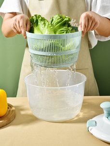 Escurridor <span class=keywords><strong>de</strong></span> Verduras y Frutas <span class=keywords><strong>de</strong></span> Plástico para el Hogar, Secador Giratorio Ecológico Manual, Lavador Creativo <span class=keywords><strong>de</strong></span> Ensaladas para Cocina - Product Image 4