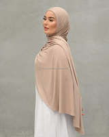 Hijab en jersey de coton de qualité supérieure, châle léger et respirant, uni, intérieur 100% coton Pashmina, quatre saisons
