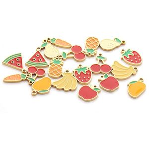 Pendentif fruit en acier inoxydable, breloque émaillée 3D pour la fabrication de bijoux, accessoires DIY - Product Image 2