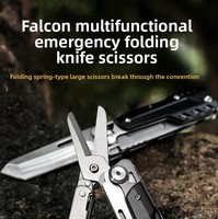 Couteau de poche de survie en plein air Portable ciseaux de Camping de qualité industrielle scie outil EDC multifonctionnel Support OEM personnalisé
