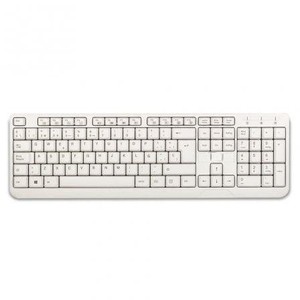 Tastiera meccanica bianca con retroilluminazione LED, tastiera multimediale, design ergonomico, ideale per gaming e produttività. - Product Image 1