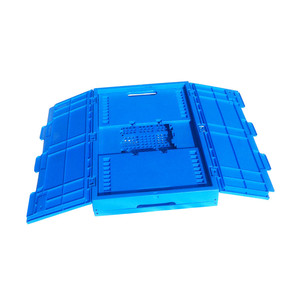 Plastic Attached Lid Container Plastic Moving Tote Boxes For Moving Company Nestable Moving Crate