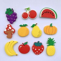Imán para Refrigerador al por Mayor, Adhesivos Magnéticos 2D y 3D de Frutas y Verduras, Decoración de Alimentos de PVC Suave