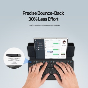 DUX DUCIS 2-in-1 Bluetooth Mini klavye ile IOS Android <span class=keywords><strong>Windows</strong></span> <span class=keywords><strong>Mac</strong></span> için telefon standı-evrensel uyumlu çoklu cihaz - Product Image 3