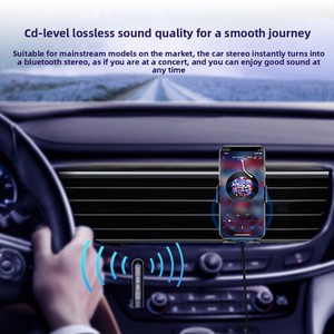 <span class=keywords><strong>Receptor</strong></span> <span class=keywords><strong>Bluetooth</strong></span> 5.0 con Conector AUX de 3.5mm, Adaptador Inalámbrico de Audio para Auto, PC, Auriculares y Altavoces - Product Image 2