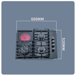 เตาแม่เหล็กไฟฟ้าแบบเหนี่ยวนำไฟฟ้าเตาแม่เหล็กไฟฟ้าแบบเดี่ยวเตาไฮบริด4หัวเครื่องใช้ในครัว - Product Image 4