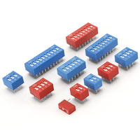 Interruptor DIP de Cobre IP41 DPST/DPDT de 2.54mm de Paso, 2-10 Pines, Montaje en PCB, Enchufable, SMT/SMD, Orificio, 50V 0.2A, para Electrónica DIY Arduino