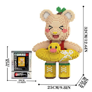 MPIN DIY Note de musique ours moyen ensemble de blocs de construction modèle briques <span class=keywords><strong>jouet</strong></span> enfants éducatif Construction <span class=keywords><strong>jouet</strong></span> en plastique modèle personnalisé - Product Image 4