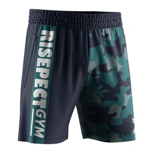 Factory Quality Fitness <b>Short</b> Dry-Fit Cycling Workout Sport Printed Men <b>Polyester</b> Fitness Mens Gym <b>Shorts</b> Custom Logo - Product Image 3