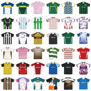 通気性のあるプラスサイズのレトロTシャツ、サッカーユニフォーム、紫と白のタイサッカーユニフォーム（卸売） - Product Image 6