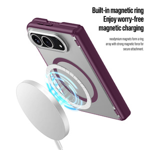 Funda Magnética para iPhone Duo, Transparente Esmerilada con Protección Completa de Bisagra, Antideslizante y Resistente a Golpes - Product Image 4