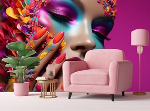 Güzel Kadın Elleri Zarif Oje Manikür Büyük Su Geçirmez Duvar Resmi Yatak Odası Oturma Odası Güzellik Salonu için - Product Image 2