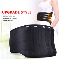 Ceinture de Soutien Lombaire Réglable en Acier, Respirante, à Compression, avec Bandes Métalliques Flexibles pour Soulager la Douleur Dorsale