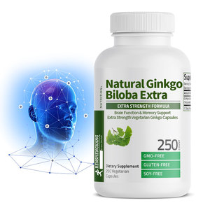 OEM personalizable extra fuerte vegetariano Ginkgo Biloba cápsulas suplemento natural para mejorar la función cerebral memoria adultos - Product Image 1
