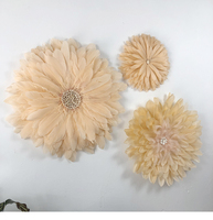 Vente en gros de miroir d'intérieur moderne et nordique, décoration murale africaine boho, juju hat en plumes pour Noël, décoration intérieure, salon