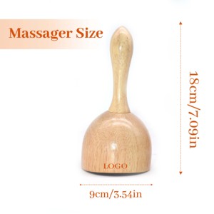 木制身体治疗套装 光滑弧形滚轮 纹理滚轮和瑞典杯 消脂按摩木制工艺品 - Product Image 2