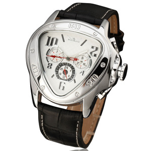 <span class=keywords><strong>Montre</strong></span> mécanique pour homme JARAGAR 951 <span class=keywords><strong>de</strong></span> classe supérieure, design avec bracelet en cuir, trois <span class=keywords><strong>aiguilles</strong></span>, automatique, étanche. - Product Image 1