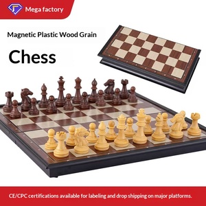 Set di <span class=keywords><strong>Scacchi</strong></span> Magnetico Pieghevole di Alta Gamma in Stile Europeo-Americano, Pezzi in Legno Nero e Bianco per Gioco degli <span class=keywords><strong>Scacchi</strong></span> - Product Image 5