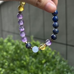 Bracelet naturel en perles de verre colorées, pierre de protection, politique de prix échelonnée fiable, support d'audit d'usine - Product Image 1
