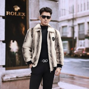 All'ingrosso cappotti invernali in pelliccia sintetica da <span class=keywords><strong>uomo</strong></span> con risvolto in similpelle Blazer Parka <span class=keywords><strong>Trench</strong></span> - Product Image 1