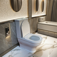 Ensemble de toilettes à double chasse en céramique de luxe pour hôtel moderne européen