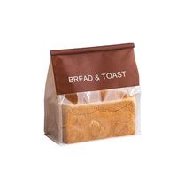 Sacs à pain en papier kraft avec fenêtre, sacs de boulangerie à fermeture à l'angle pour emballage alimentaire à emporter (Mochi, biscuits, pâtisseries)