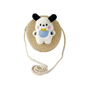 Милая мини Соломенная Сумка-сумка для детей тканая пача собака кошелек для монет - Product Image 5