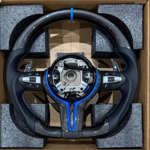 Volant de voiture en fibre de carbone personnalisé adapté aux modèles <span class=keywords><strong>BMW</strong></span> F05 F07 F30 F10 F12 F15 F36 F20 F22 F25 F32 F36 M3 M5 E70 E90 - Product Image 1