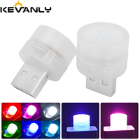 Nueva Lámpara LED Portátil de 5V con Conector USB, Luz Nocturna de Alta Luminosidad, 7 Colores, Universal para Interiores de Auto, Luces Decorativas Ambientales
