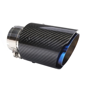 Stainless Steel <strong>Exhaust</strong> <strong>Tip</strong> Inlet 63mm Outlet 89mm Muffler <strong>Tip</strong> Carbon Fiber Pipe for 2.5inch Diameter <strong>Exhaust</strong> Pipe