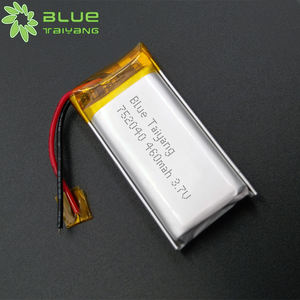 사용자 정의 752040 긴 사이클 배터리 <span class=keywords><strong>3.7v</strong></span> 450mah <span class=keywords><strong>460mah</strong></span> <span class=keywords><strong>Lipo</strong></span> 배터리 - Product Image 1
