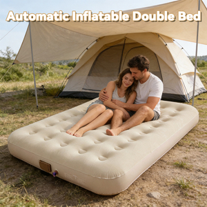 Matelas pneumatique portable pour hôpital et <span class=keywords><strong>camping</strong></span> avec pompe électrique intégrée à 40 trous, surface en tissu imperméable, rechargeable via USB - Product Image 1