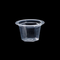 Gobelet hexagonal personnalisé en PP transparent de 62 mm pour yaourt, pouding, dessert, 4 oz, avec option de couvercle, qualité alimentaire, vente en gros