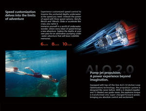สกูตเตอร์น้ำแบบพกพา ปี 2025 รุ่นพ่นน้ำแรงดันสูง สามระดับความเร็ว สำหรับกีฬาทางน้ำ - Product Image 3