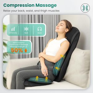 Masseur de dos de cou <span class=keywords><strong>Shiatsu</strong></span> avec chaleur, coussin de chaise de massage avec compression, masseur de <span class=keywords><strong>siège</strong></span> de chaise complet - Product Image 6