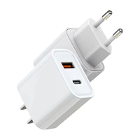 US EU UK Plug 20w Double Port Usb AC Charge Rapide Chargeur Mural Standard Voyage Bloc Chargeur Adaptateur pour Téléphone Mobile