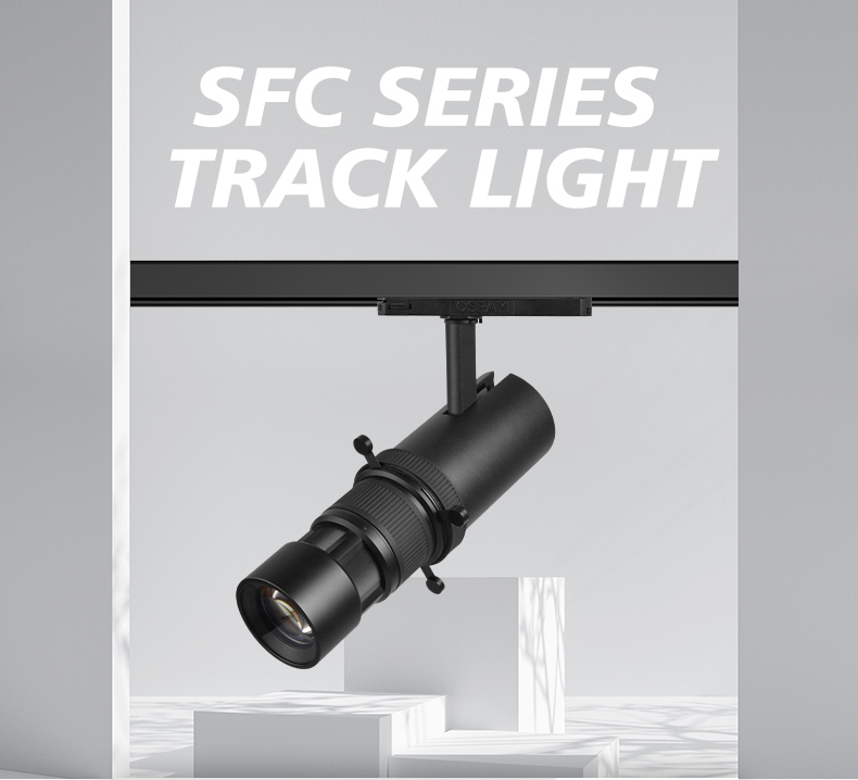 Dimmable aluminum housing museum track lighting 32w led contour spotlight