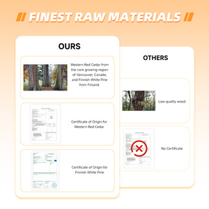 Sauna en baril de pin pour <span class=keywords><strong>la</strong></span> véranda, pour le bien-être du jardin et les séances de vapeur privées, baignoires de sauna - Product Image 3