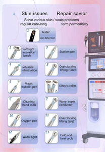 Appareil de microdermabrasion <span class=keywords><strong>Aqua</strong></span> Hydro 10 en 1, nettoyage par bulles, dermabrasion H2O2, soin du visage pour salon - Product Image 3