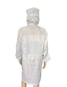 Overoles Allesd Unisex <span class=keywords><strong>ESD</strong></span> 98% POLIÉSTER + 2% fibra de carbono conductora <span class=keywords><strong>ESD</strong></span> bata de laboratorio sala limpia bata antiestática con capucha - Product Image 3