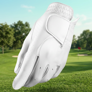 Gant de golf blanc en cuir véritable pour main droite, antidérapant, à enfiler, équipement de sport unisexe - Product Image 4