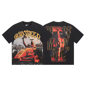 T-Shirt Oversize <span class=keywords><strong>di</strong></span> Alta Qualità per Uomo Gods, Stile Vintage Y2K con Grafiche, 100% Cotone, Moda Streetwear - Product Image 2