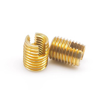 Insert fileté autoforeur fendu 302 en acier au carbone SUS304, bague filetée pour l'industrie lourde, grade 4.8, norme ISO