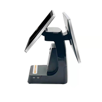 Système de point de vente tactile 15,6 pouces économique avec imprimante 80 mm, OS Android/Windows, Bluetooth, Wi-Fi en option, écran client 15,6 pouces