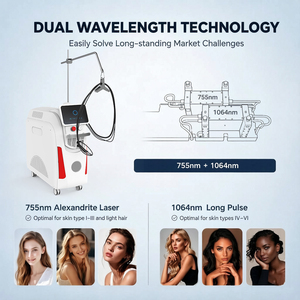 Appareil d'épilation au laser Alexandrite ND Yag à impulsions longues Altolumen Professional 755nm 1064nm pour les types de peau Fitzpatrick I-VI - Product Image 2