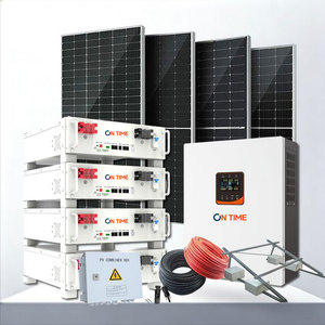 Kit complet de système solaire domestique 10kw 12kw 15kw 20kw Système d'énergie solaire hybride avec batterie 10kwh 20kwh 30kwh 40kwh Batteries au lithium - Product Image 1