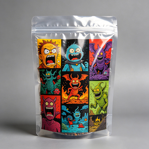 Custom Logo Reusable Anti-Odor Vertical Polyester Film Bags Laminated Silk Screen Printing 3.5g-28g Sizes for Baby Food Storage - Product Image 3
