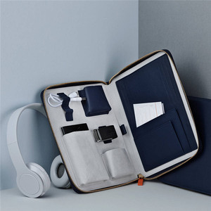 Biểu Tượng Tùy Chỉnh Sang Trọng Danh Mục Đầu Tư Cáp Sạc USB Công Nghệ Yếu Tố Cần Thiết Tổ Chức Trường Hợp Điện Thoại Túi Da Du Lịch Thư Mục - Product Image 3