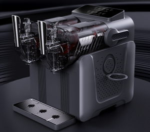 Mini machine à glace pilée et à crème glacée molle 2-en-1, automatique, électrique, 220W, en acier inoxydable, capacité de 1,5 litre, cinq modes prédéfinis, pour la maison - Product Image 2