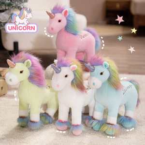 Juguetes <span class=keywords><strong>de</strong></span> Peluche <span class=keywords><strong>de</strong></span> Unicornio Arcoíris Personalizados, Relleno <span class=keywords><strong>de</strong></span> Algodón PP, 12-32 cm, Muñecos <span class=keywords><strong>de</strong></span> Animales <span class=keywords><strong>de</strong></span> Peluche Suaves con Crines Esponjosos - Product Image 4